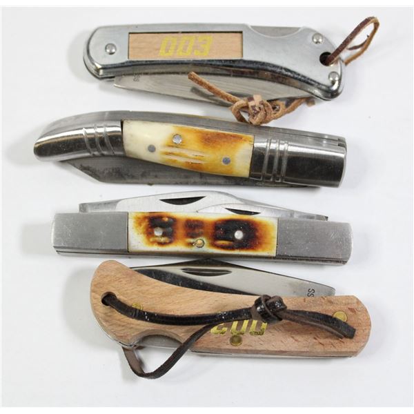 LOT OF 4 FOLDING POCKET KNIVES