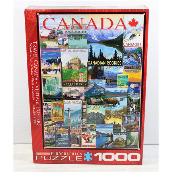 CANADA VINTAGE TRAVEL POSTER 1000 PC PUZZLE