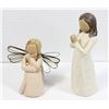 Image 1 : 2 WILLOW TREE FIGURINES: SISTERS BY HEART & ANGEL