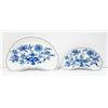 Image 1 : BLUE ONION CZECH MADE TWO SERVING DESERT TRAYS