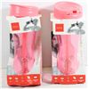Image 1 : 2 PINK WATER AND SHAKER BOTTLES