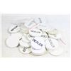 Image 1 : BAG OF WHITE DEALER BUTTONS FOR POKER