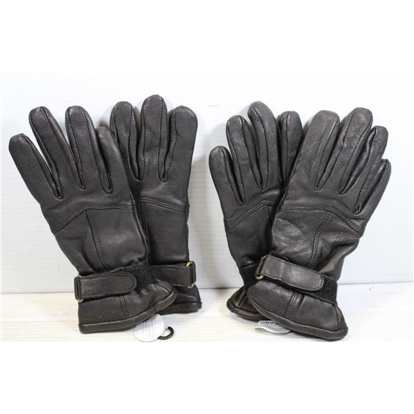 2 PAIRS OF LEATHER GLOVES WOMENS SIZE X-SMALL