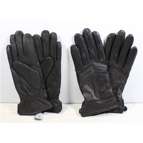 2 PAIRS OF LEATHER GLOVES WOMENS SIZE X-SMALL