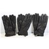 Image 1 : 3 PAIRS OF LEATHER GLOVES WOMENS SIZE X-SMALL