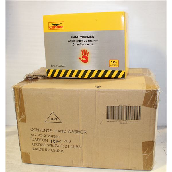 PAWN SHOP: CASE OF CONDOR HANDWARMERS. 4 BOXES