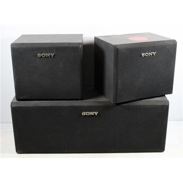 SET OF 3 SONY SPEAKERS