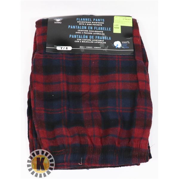 NEW MEN'S LARGE FLANNEL PAJAMA PANTS