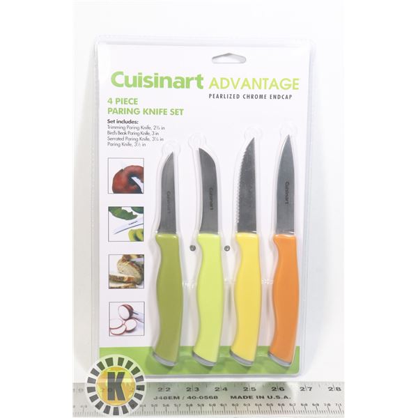 NEW 4PC CUISINART PARING KNIFE SET