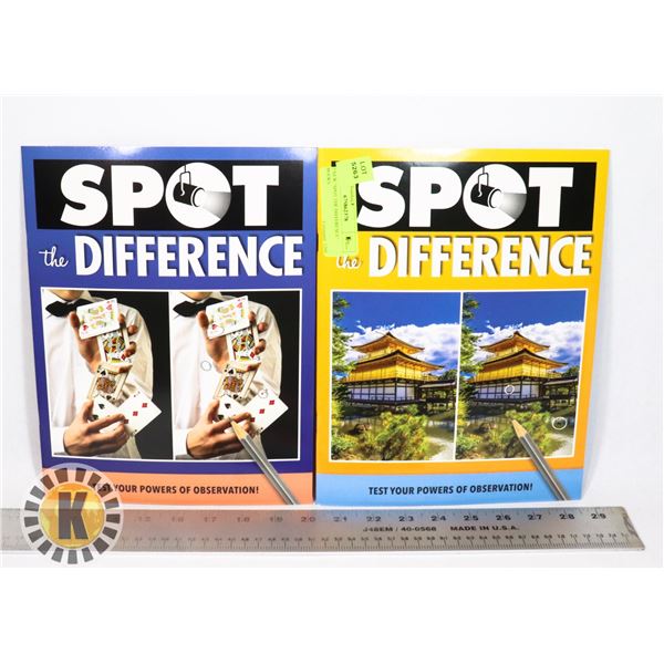 2 NEW "SPOT THE DIFFERENCE" BOOKS