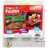 Image 1 : 2 IN 1 PUZZLES 480 PIECES DRIVE IN AND SNACKS