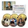 Image 1 : RONALD REAGAN 100TH BIRTHDAY GOLD PLATED 3 COIN