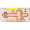 Image 1 : CANADIAN UNCIRCULATED 1986 $ 2 RADAR NOTE