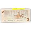 Image 2 : CANADIAN UNCIRCULATED 1986 $ 2 RADAR NOTE