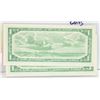 Image 2 : TWO 1954 CANADIAN ONE DOLLAR BANK NOTES