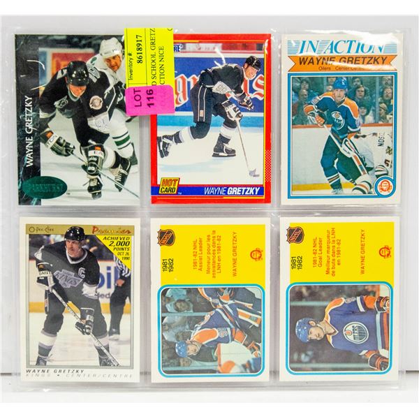 LOT OF 6 WAYNE GRETZKY CARDS