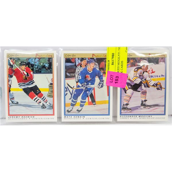 3 X ROOKIES MOGILNY / SUNDIN / ROENICK CARDS