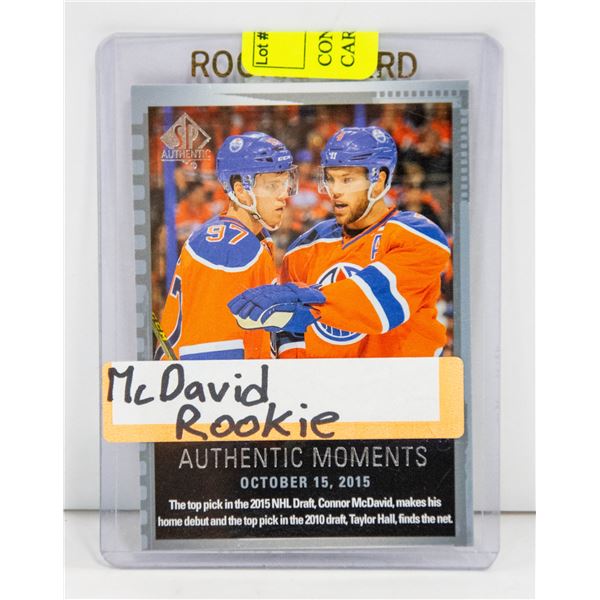 CONNOR MCDAVID ROOKIE YEAR CARD # 160