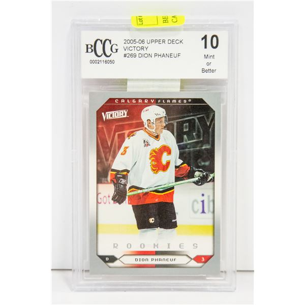 BECKETT 10 DION PHANEUF ROOKIE CARD BCCG 10 MINT