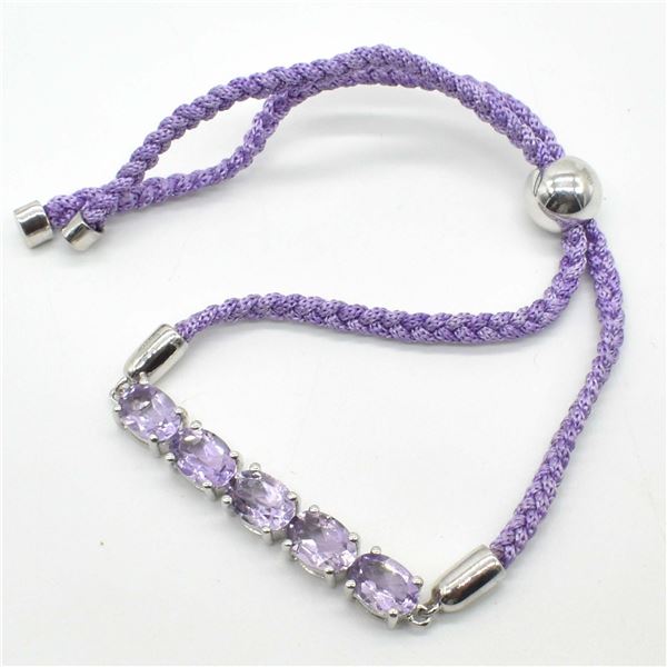 SV6-87 SILVER AMETHYST(4.5CT) BRACELET