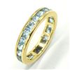 Image 2 : SV6-86 GOLD PLATED .925 SILVER BLUE TOPAZ RING