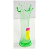 9" URANIUM VASELINE GLASS VASE 1930'S ART DECOR