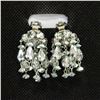 Image 1 : VINTAGE SIGNED SHERMAN RHINESTONE DROP EARRINGS