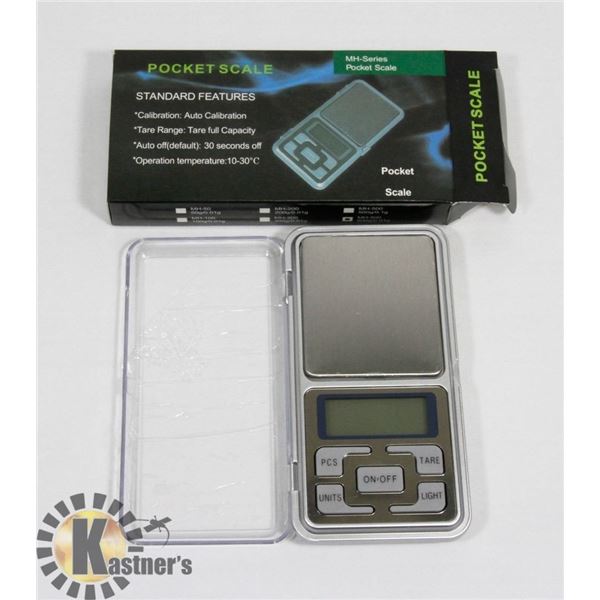 NEW GREY DIGITAL POCKET SCALE 500G/0.1G