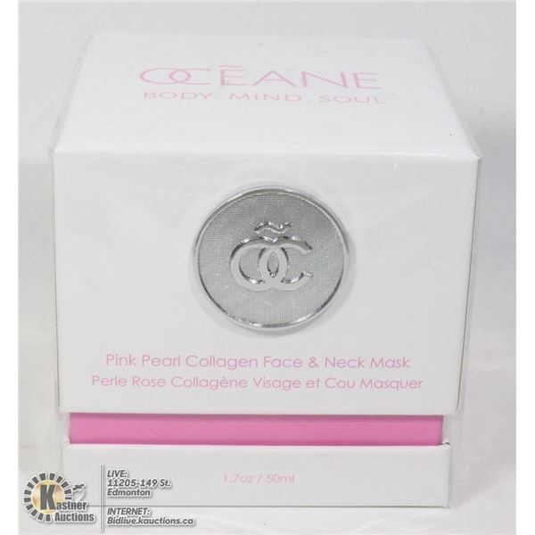 OCEANE PINK PEARL COLLAGEN FACE+NECK MASK 50ML