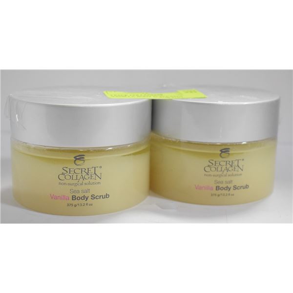 2 PACK COLLAGEN SEA SALT VANILLA BODY SCRUB 375G