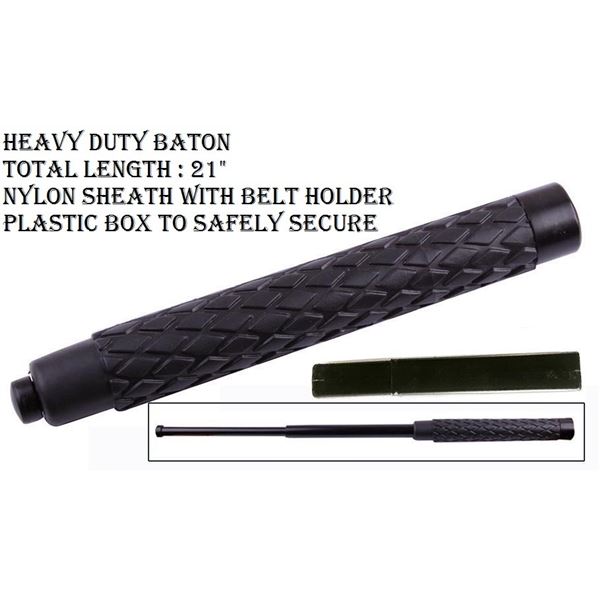 21  RETRACTABLE BATON WITH BELT LOOP, SHEATH & BOX