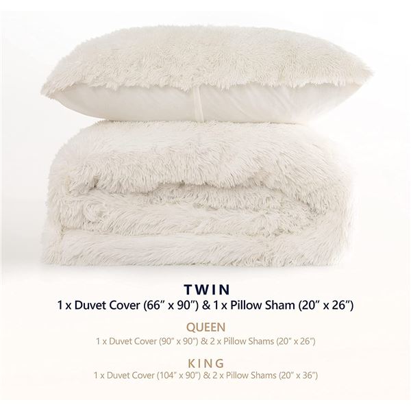 NEW TWIN FLUFFY DUVET AND PILLOW COVER