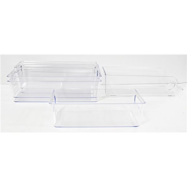 NEW 6PC PLASTIC STORAGE ORGANIZER