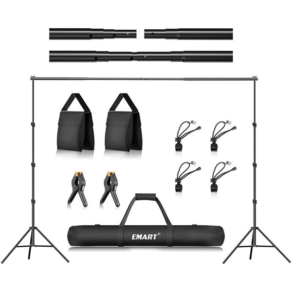 NEW EMART 8.5 X 10FT BACKDROP STAND