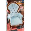 Image 1 : ESTATE PARLOUR ARM CHAIR ROBIN EGG BLUE W. WOOD