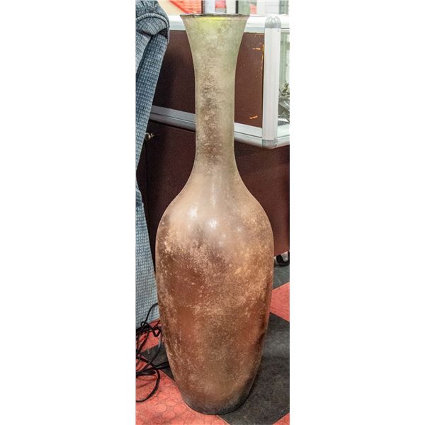 LARGE 40'' TALL GLASS VASE