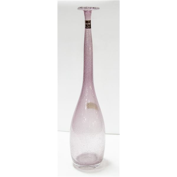 PURPLE GLASS 20" VASE