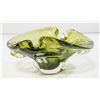 Image 1 : 9" GREEN MURANO ITALY ASHTRAY NO CHIPS/CRACKS