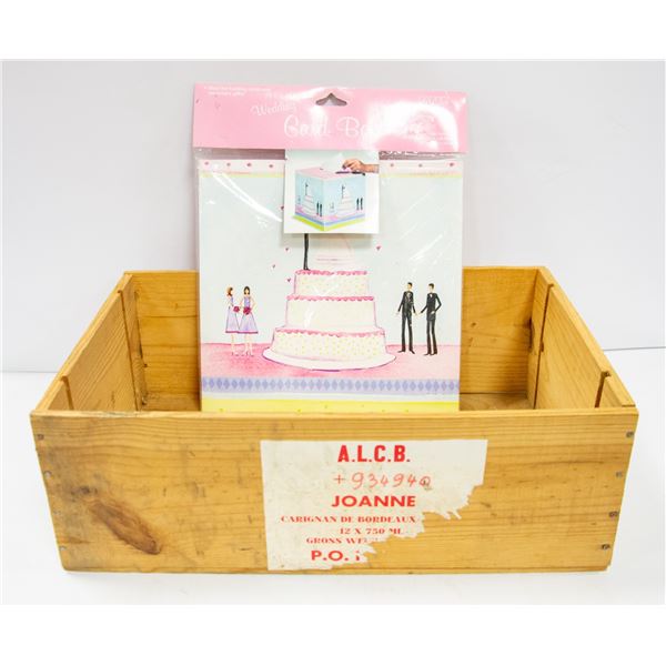 A.L.C.B. WOODEN BOX + BRAND NEW CARD BOX