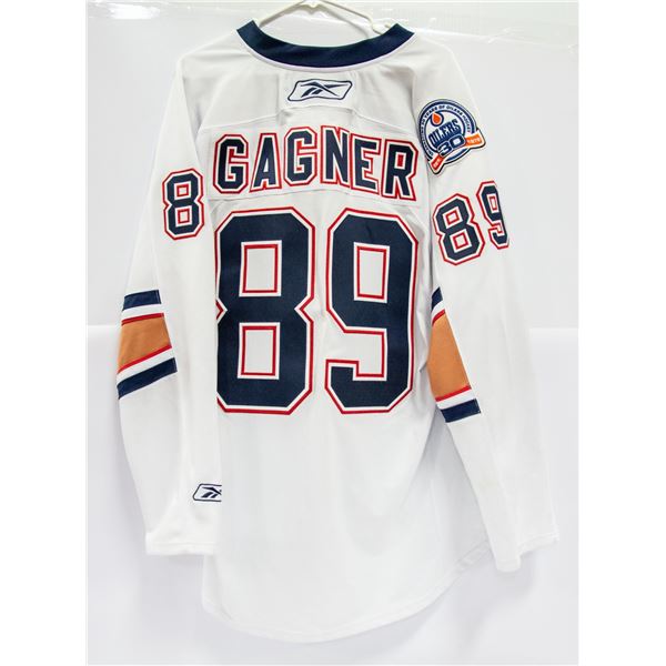 CCM NHL OILERS GAGNE JERSEY SIZE XL WITH 30 YEAR