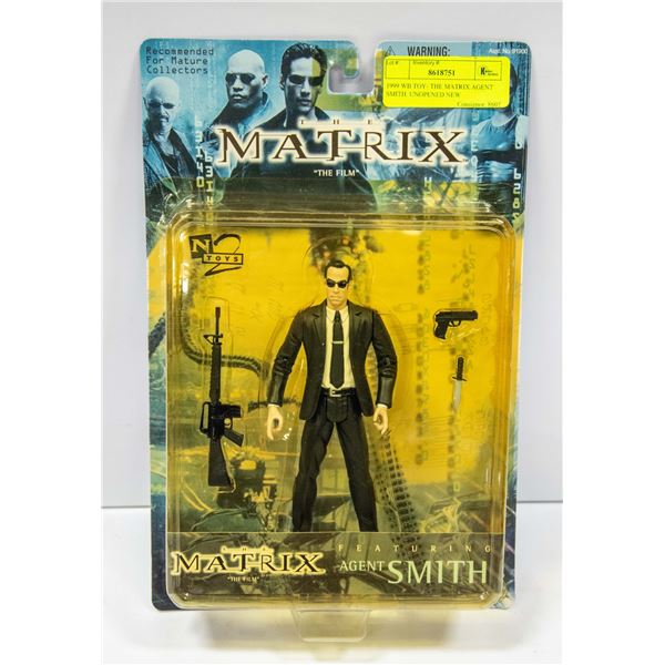 1999 WB TOY- THE MATRIX AGENT SMITH. UNOPENED NEW