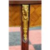 Image 2 : ESTATE 2 TIER INLAID HALL TABLE W. INTRICATE BRASS