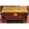 Image 1 : CARVED WOODEN CHEST APPROX 28" X 14" X 14"