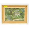 Image 1 : ESTATE NEEDLE POINT COTTAGE SCENE APPROX 14.5" X