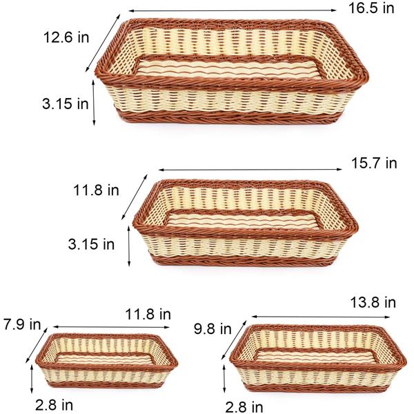 NEW SET OF 4 YARLUNG IMITATION RATTAN WOVEN