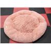 Image 1 : LARGE DUSTY ROSE FLUFFY DOG BED