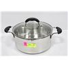 Image 1 : NEW STAINLESS STEEL COOKING POT WITH LID