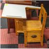 Image 2 : VINTAGE WOODEN CHILDS SCHOOL DESK