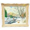 Image 1 : WINTER SCENE OIL ON CANVAS SIGNED "VAN DERVLIET"