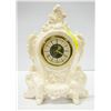 Image 1 : IRIDESCENT GERMAN MANTEL CLOCK WIND UP 12" TALL